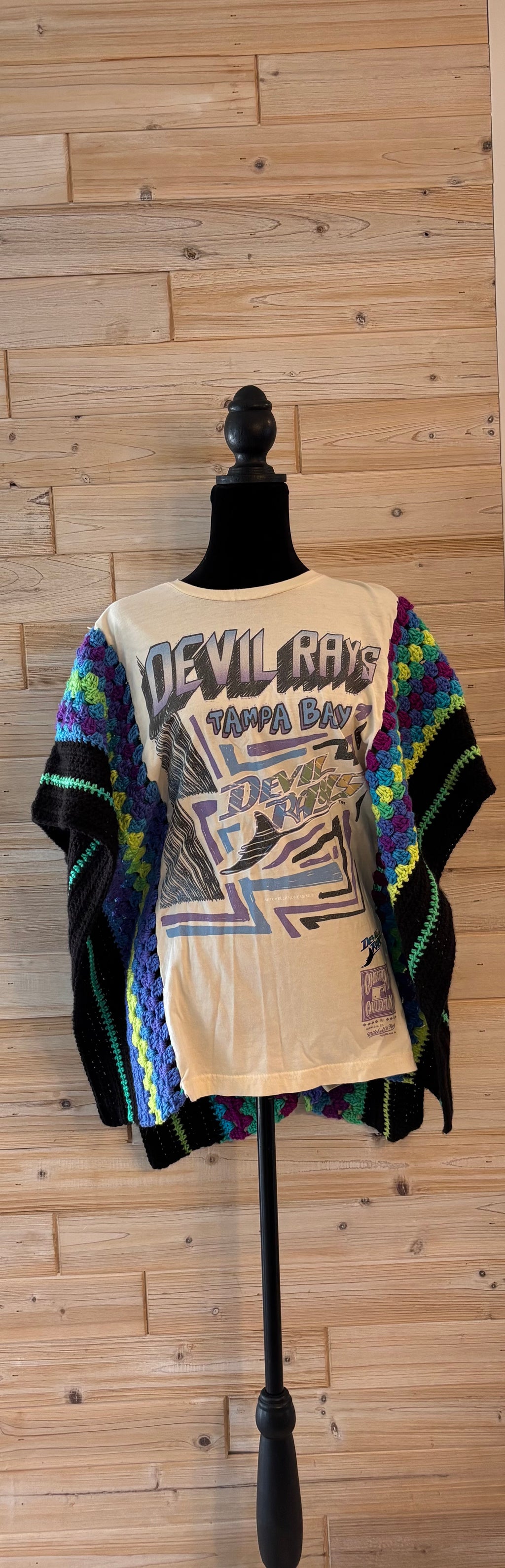 Tampa Bay Rays Up-cycled T-shirt Poncho