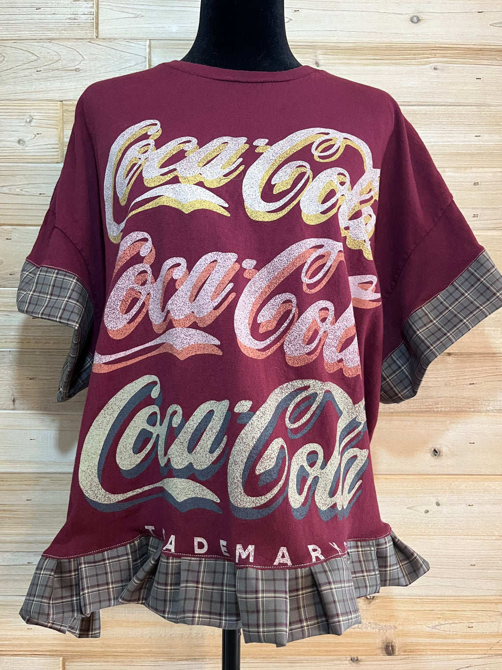 One-of-a-Kind Upcycled Coca-Cola® Cropped Ruffle T-shirt – XXL