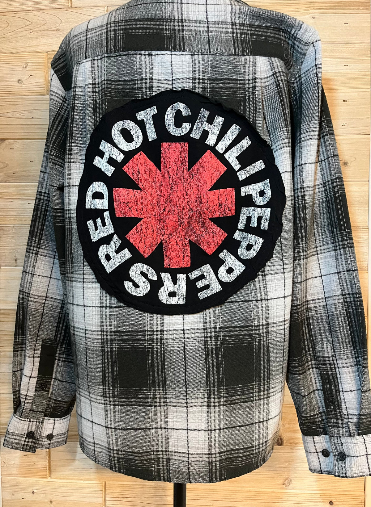 One-of-a-Kind Upcycled Red Hot Chili Peppers T-shirt/Jacket - M