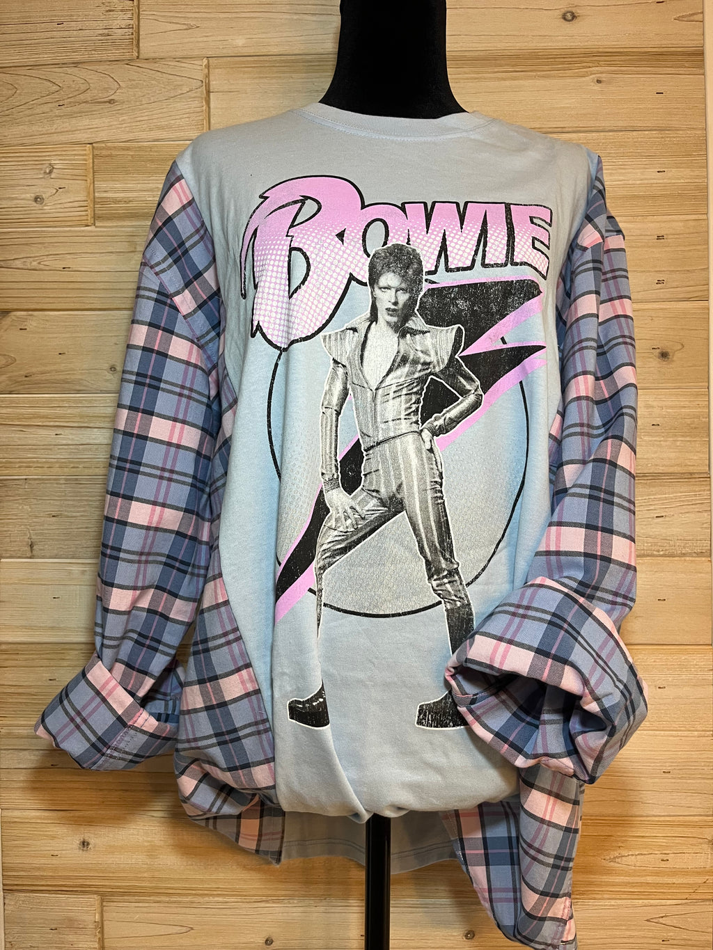One-of-a-Kind Upcycled David Bowie T-shirt - One Size L