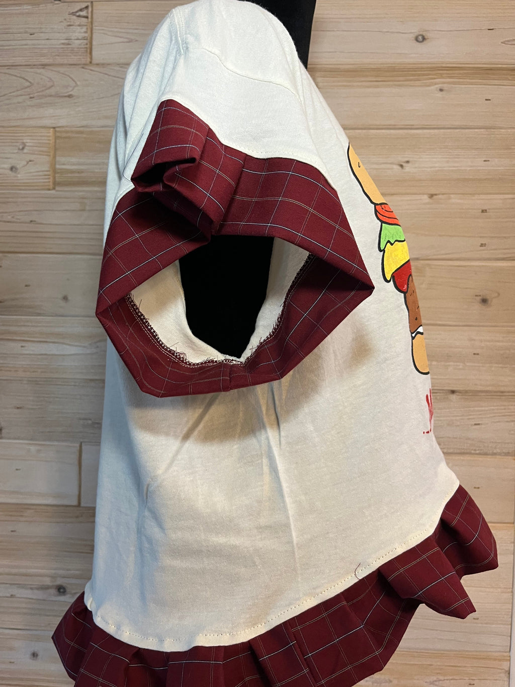 One-of-a-Kind Upcycled MTV Cropped Ruffle T-shirt - L