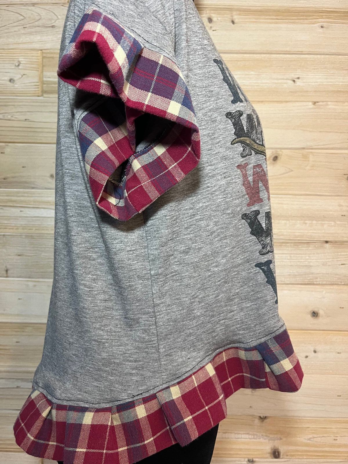 One-of-a-Kind Upcycled Morgan Wallen Cropped Ruffle T-shirt - M