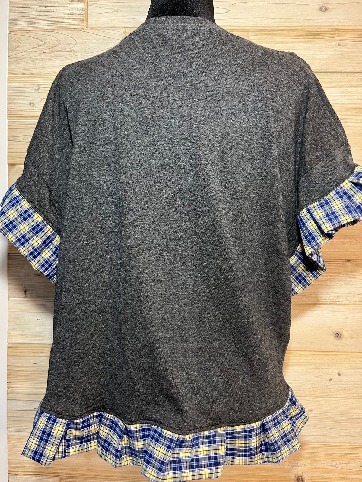 One-of-a-Kind Upcycled Pink Floyd Cropped Ruffle T-shirt - L