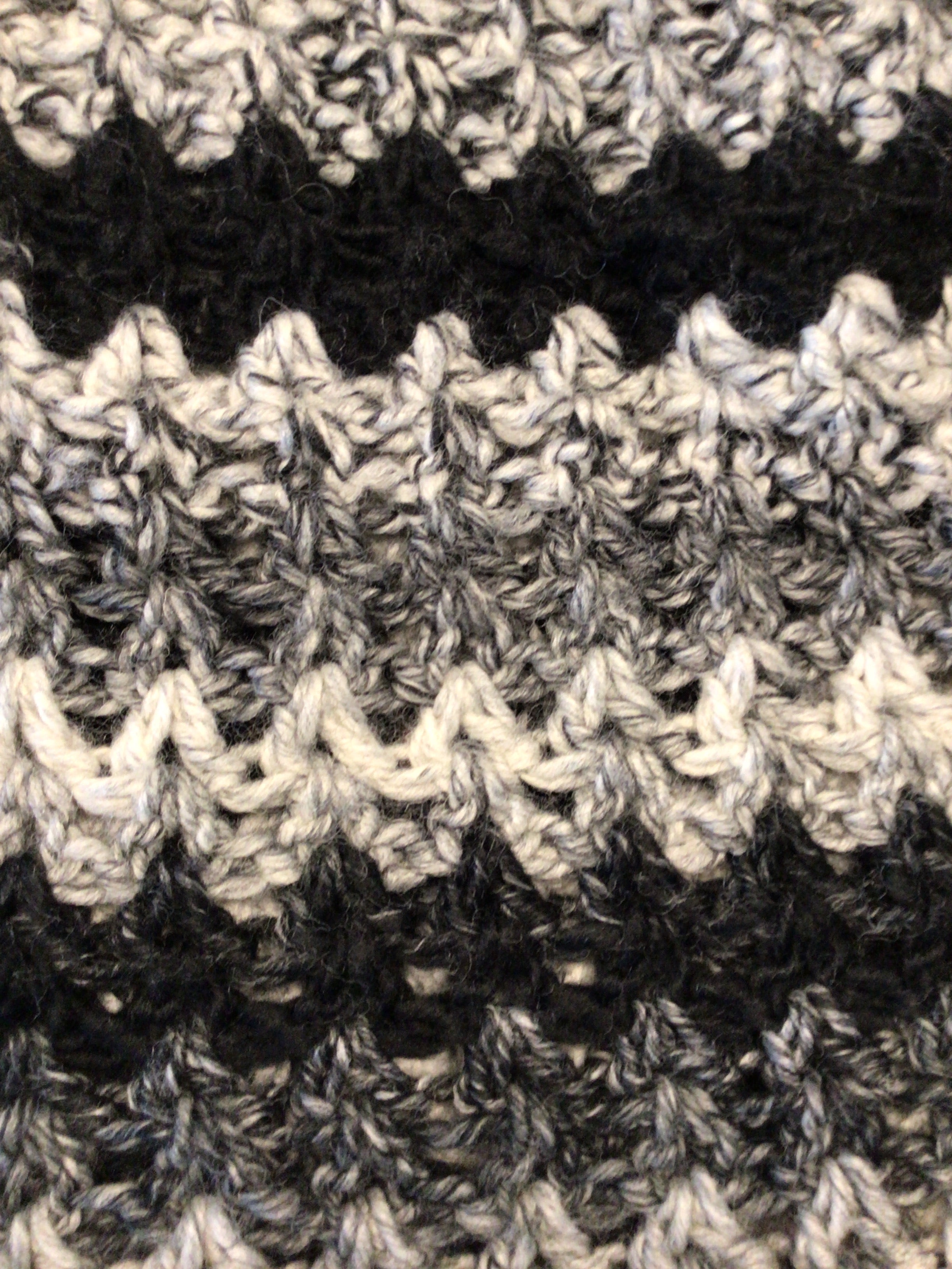 Midnight Frost Textured Shawl